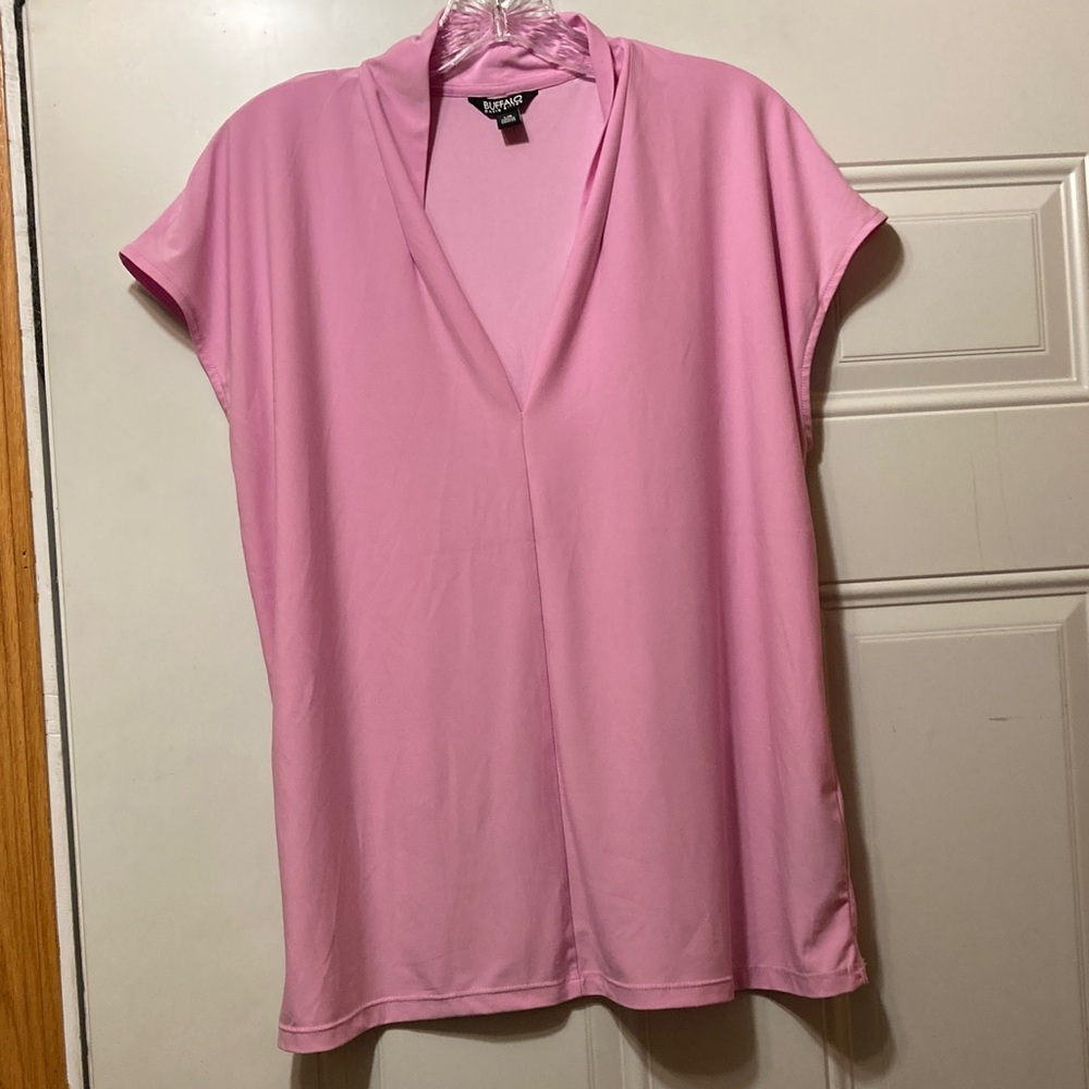 Buffalo‎ Soft Pink V-Neck Cap Sleeve Tunic L